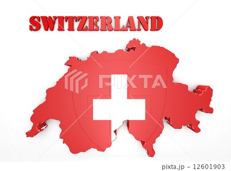 Map illustration of Switzerland 12601903