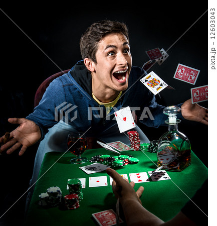 Poker player winning Poker player winning 12603043