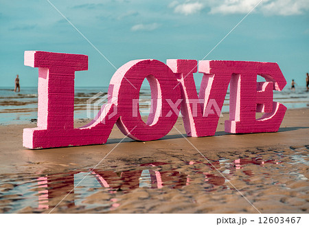 The word LOVE on the beach The word LOVE on the beach 12603467