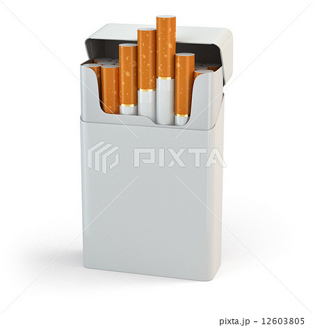 Open full pack of cigarettes isolated on white background Open full pack of cigarettes isolated on white background 12603805