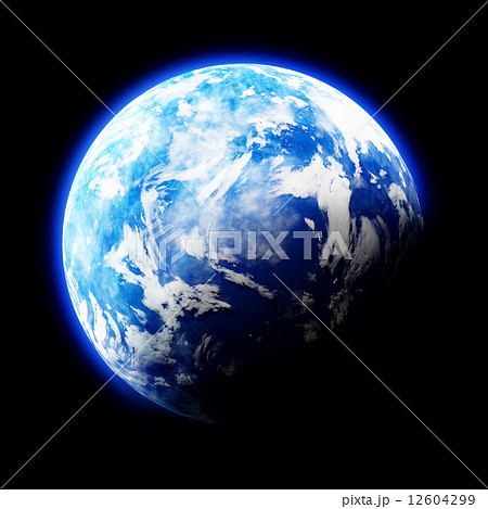Earth Like Planet on black background Earth Like Planet on black background 12604299