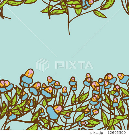 Abstract Flower bud pattern. Seamless texture. 12605500