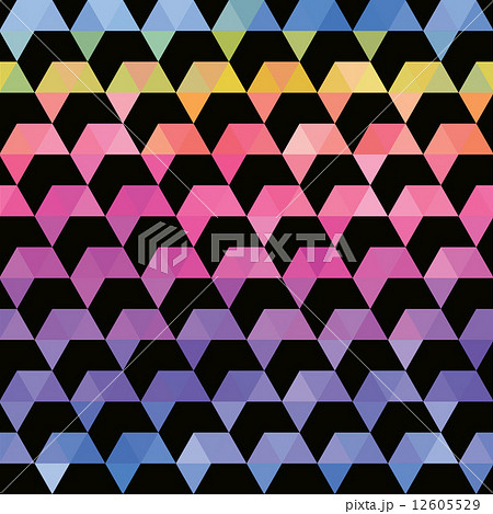 Pattern of geometric shapes. Colorful mosaic backdrop. Geometric retro background 12605529