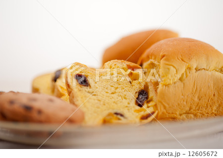 selection of sweet bread and cookies 12605672
