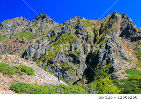 八ヶ岳・赤岳へ向かう登山者（キレット－赤岳間） 12606260