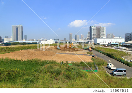 東京オリンピック施設 工事現場の写真素材