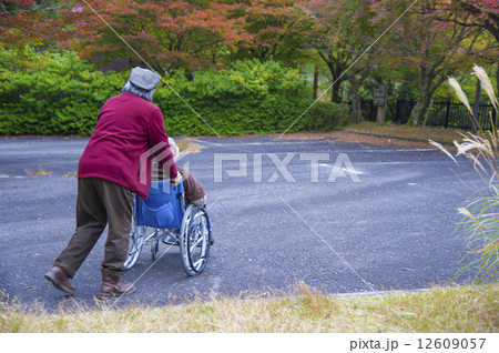 紅葉の山で介護の旅 12609057