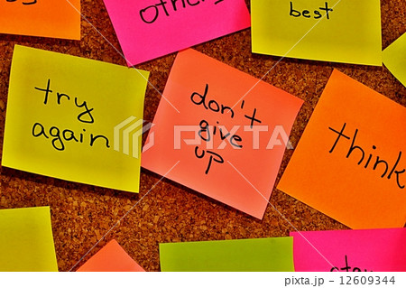 Notice board with sticky note pads Notice board with sticky note pads 12609344