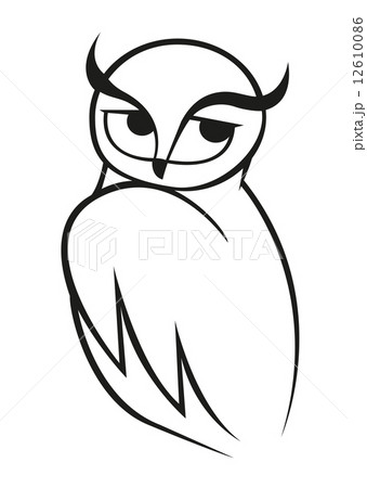 Doodle sketch of wise owl 12610086