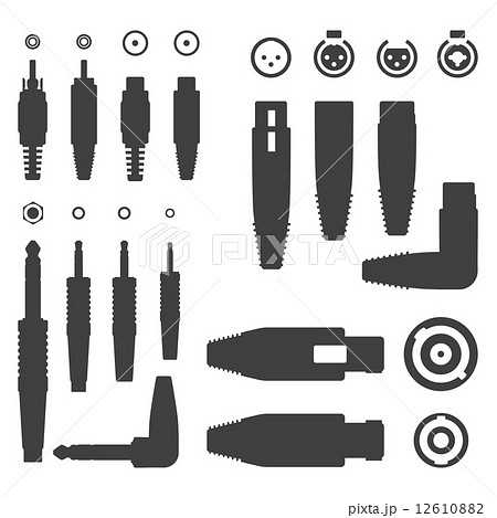 Various Audio Connectors Silhouettes 12610882