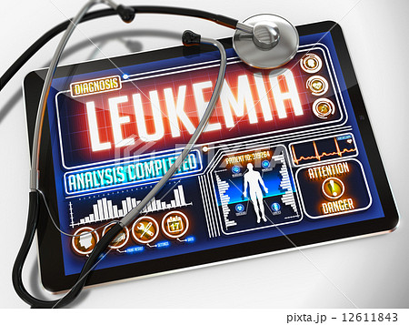 Leukemia on the Display of Medical Tablet. 12611843