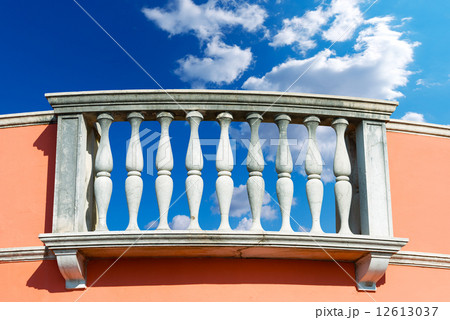 Balustrade Pillars on a Cloudy Sky 12613037
