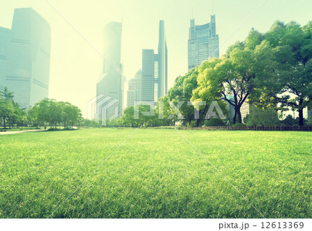 park in lujiazui financial centre, Shanghai, China park in lujiazui financial centre, Shanghai, China 12613369