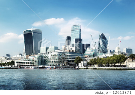 London city skyline from the River Thames London city skyline from the River Thames 12613371