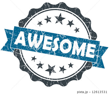 AWESOME blue grunge vintage seal isolated on white 12613531
