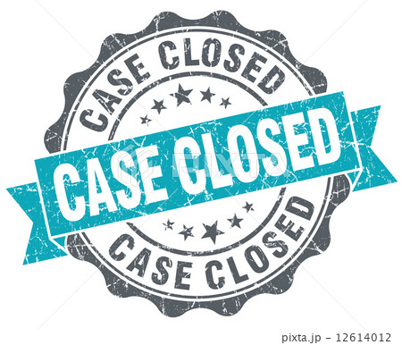 Case closed turquoise grunge retro vintage isolated seal Case closed turquoise grunge retro vintage isolated seal 12614012