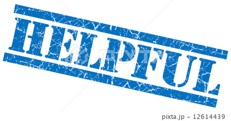 helpful blue grungy stamp on white background 12614439