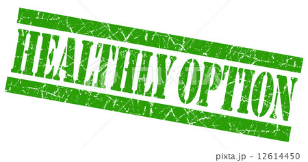 Healthly option grunge green stamp 12614450