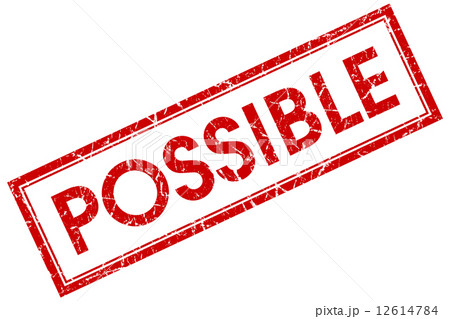 Possible red square grungy stamp isolated on white background Possible red square grungy stamp isolated on white background 12614784
