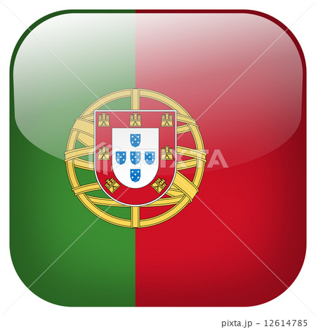 Portugal national flag square button isolated on white background Portugal national flag square button isolated on white background 12614785
