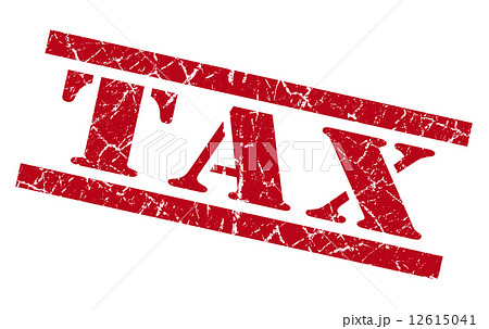 Tax red square grunge textured isolated stamp 12615041