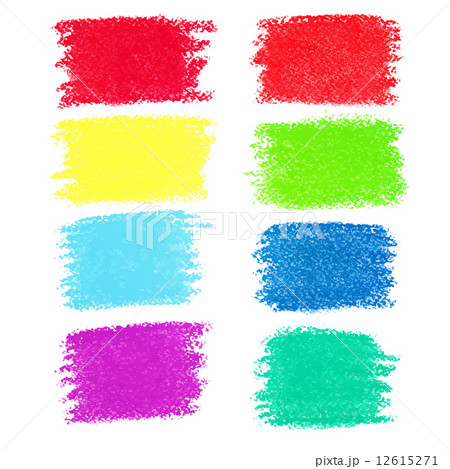 Set of pastel crayon spots, isolated on white background 12615271