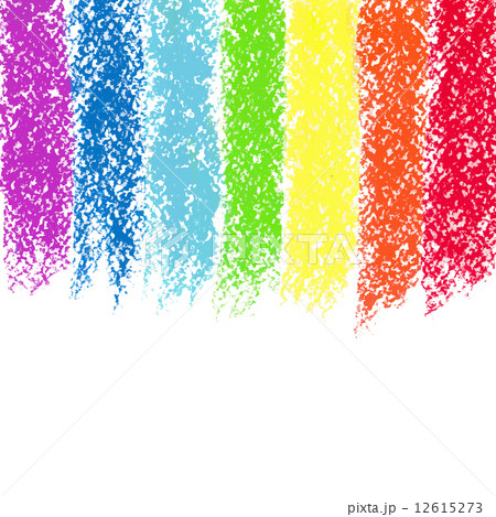 Pastel crayon painted rainbow, vector image 12615273