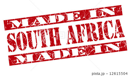 made in South Africa grunge red stamp 12615504