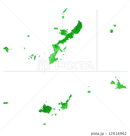 沖縄県地図のイラスト素材