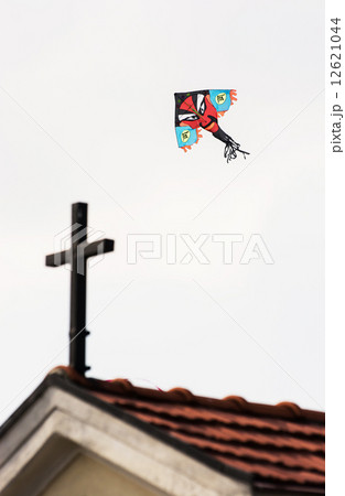 Devil dragon and holy cross 12621044