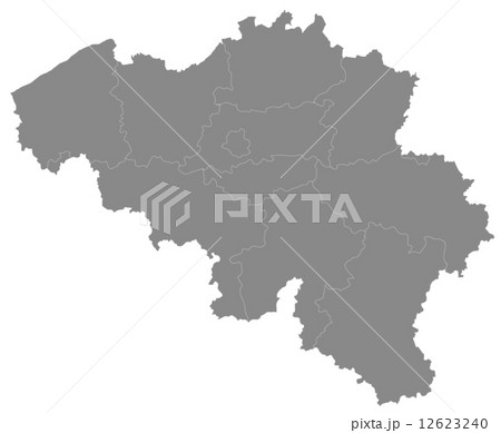 ベルギーの地図のイラスト素材