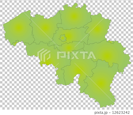 ベルギーの地図のイラスト素材