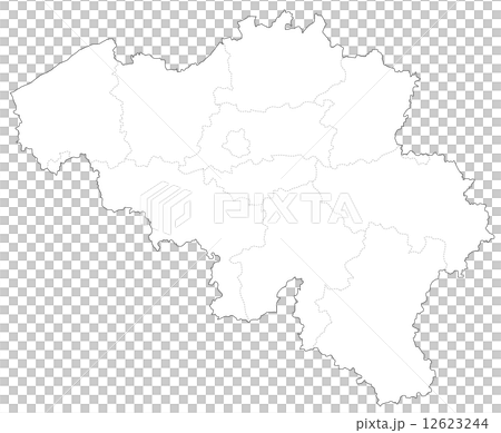 ベルギーの地図のイラスト素材
