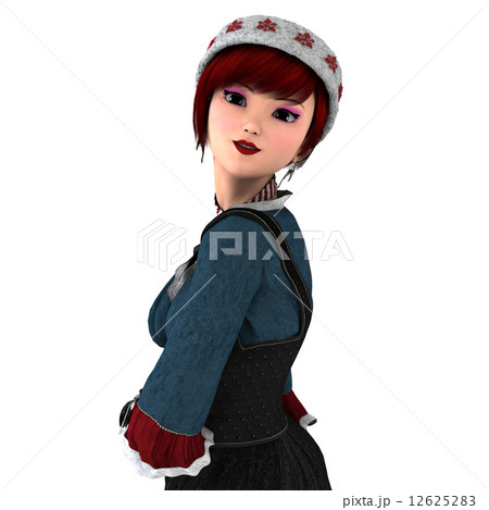 サンタクロース帽子の女性 12625283