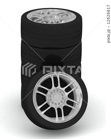 3d tires isolated on white background 12626817
