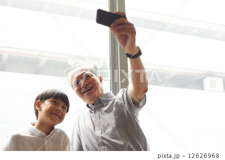 Grandfather and Boy Selfie 12626968