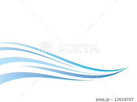 水 風 ウェーブ 波形のイラスト素材