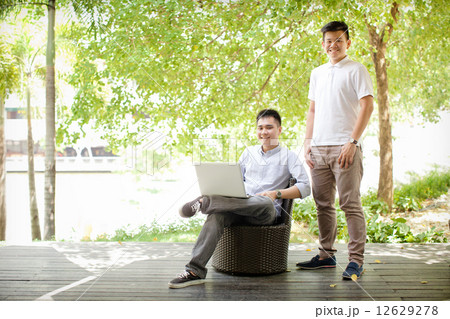 Male Student on University CampusMale Student on University Campus 12629278