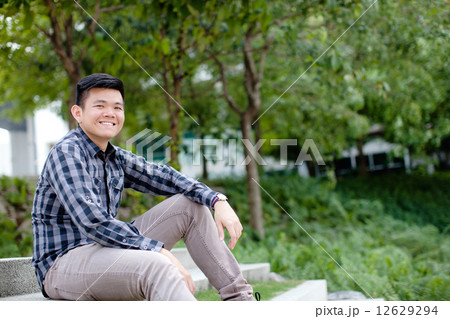 Male Student on University CampusMale Student on University Campus 12629294