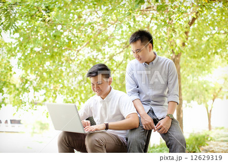 Male Student on University CampusMale Student on University Campus 12629319