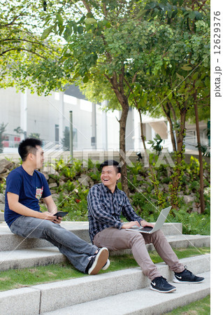 Male Student on Campus Male Student on Campus 12629376