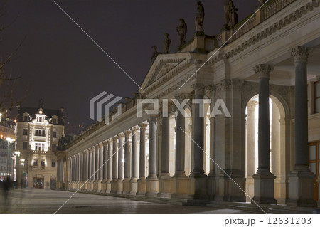 Night Karlovy Vary cityscape with Mill Colonnade Night Karlovy Vary cityscape with Mill Colonnade 12631203