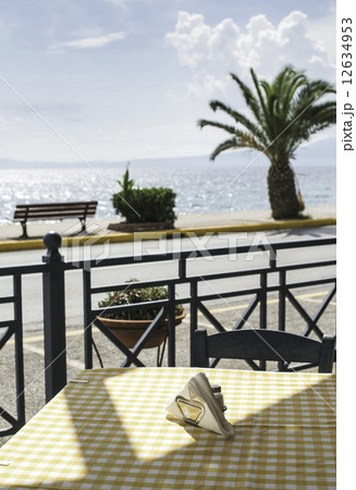 Table in greek restaurant 12634953