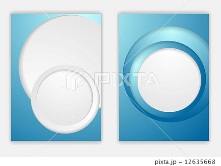Abstract blue corporate tech flyer design 12635668