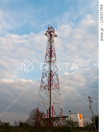 Mobile phone communication repeater antenna tower Mobile phone communication repeater antenna tower 12635769