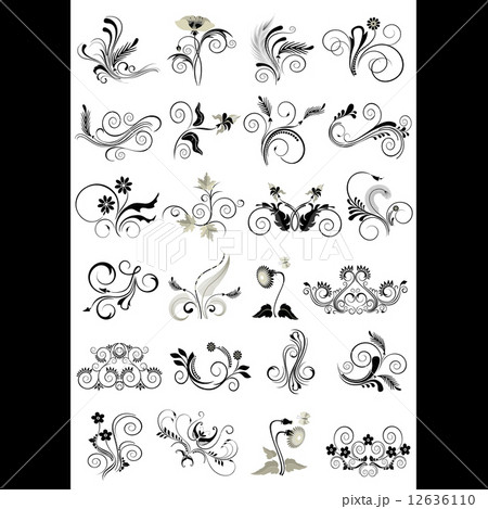 Collection flourishes patterns for design Collection flourishes patterns for design 12636110