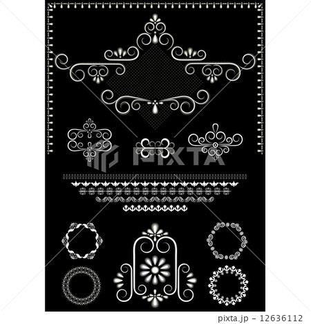 Calligraphy ornaments and borders for page design Calligraphy ornaments and borders for page design 12636112