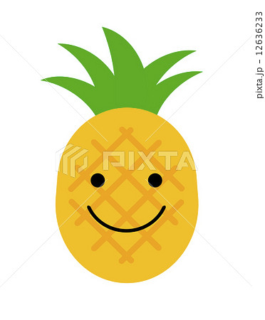 パイナップルのキャラクターのイラスト素材