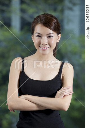 Portrait of fit Asian girl 12636253