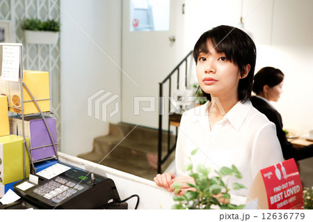 Cafe with two girls Cafe with two girls 12636779